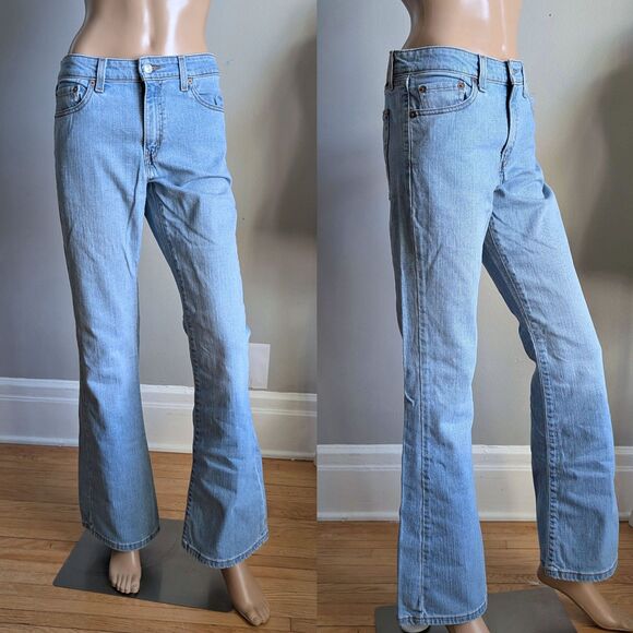 Vintage Y2K Levi's Jeans Low Rise Denim Stretch Light Wash Flare Stretch Size 11 - Picture 3 of 13